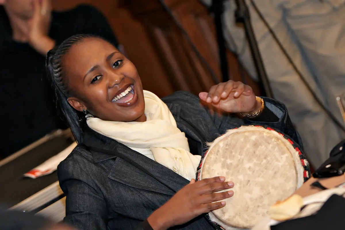 Drumming with 200 delegates in Parliament CT